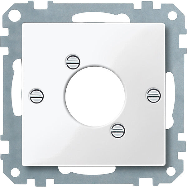 Merten Zentralplatte pws/gl f.Audio-Steckver.XLR 468019